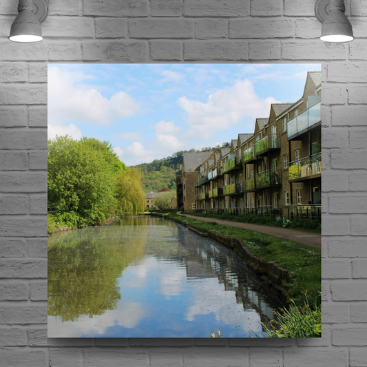 Giclee Mounted Wall Art Prints. Mytholmryod. The Rochdale Canal. West Yorkshire. England.