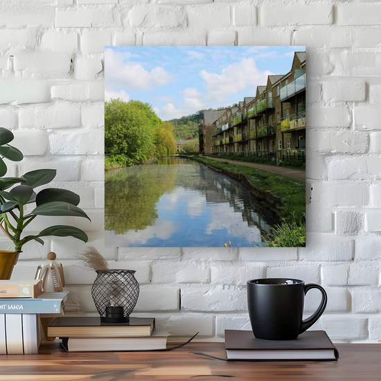Giclee Mounted Wall Art Prints. Mytholmryod. The Rochdale Canal. West Yorkshire. England.