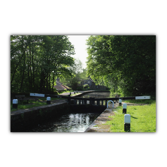 Giclée Mounted Wall Art Prints. Sowerby Bridge. The Rochdale Canal. West Yorkshire. England.