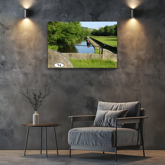 Giclée Mounted Wall Art Prints. Sowerby Bridge. The Rochdale Canal. West Yorkshire. England.
