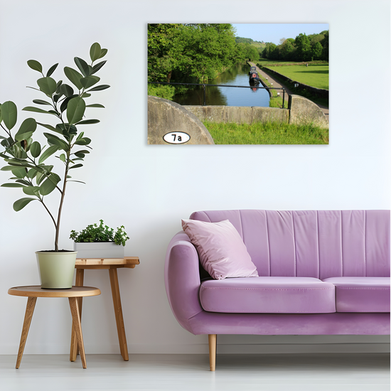 Giclée Mounted Wall Art Prints. Sowerby Bridge. The Rochdale Canal. West Yorkshire. England.