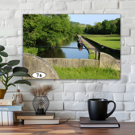 Giclée Mounted Wall Art Prints. Sowerby Bridge. The Rochdale Canal. West Yorkshire. England.