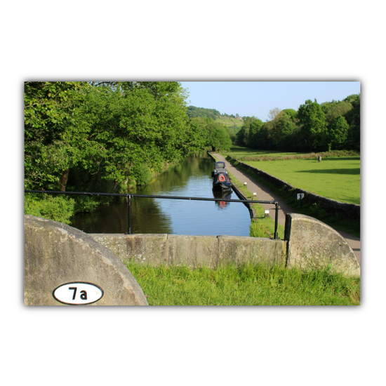 Giclée Mounted Wall Art Prints. Sowerby Bridge. The Rochdale Canal. West Yorkshire. England.