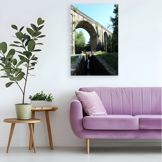 Giclee Mounted Wall Art Prints. Uppermil Viaduct. The Huddersfield Narrow Canal. Saddleworth. Lancashire. England.