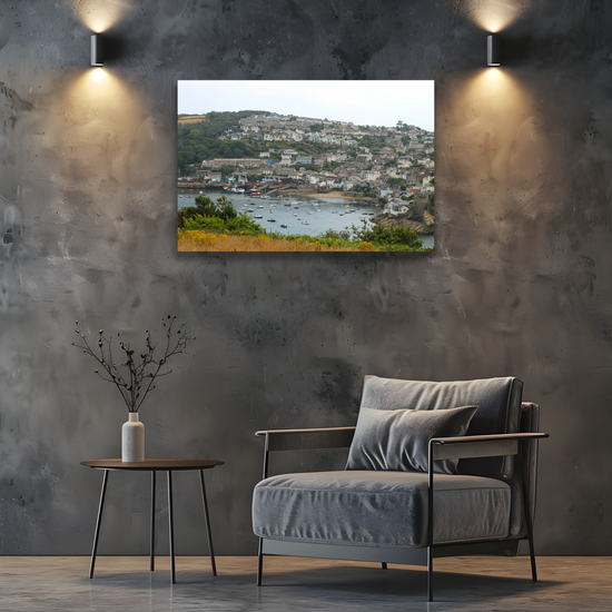 Giclee Mounted Wall Art Prints. Polruan View From Fowey. Cornwall. United Kingdom.