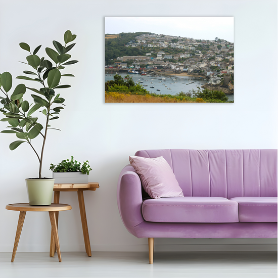 Giclee Mounted Wall Art Prints. Polruan View From Fowey. Cornwall. United Kingdom.
