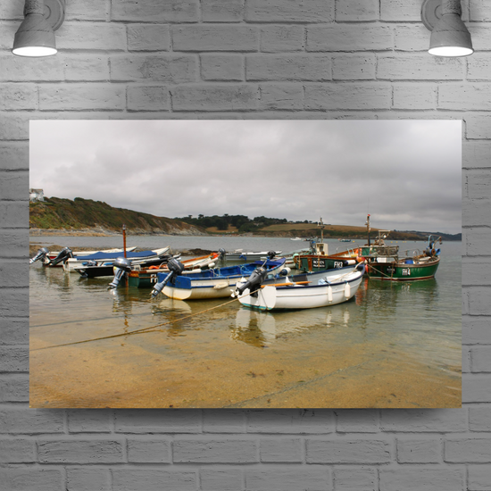 Giclee Mounted Wall Art Prints. Portscatho. Cornwall. England.