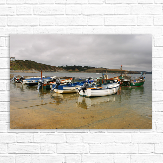 Giclee Mounted Wall Art Prints. Portscatho. Cornwall. England.