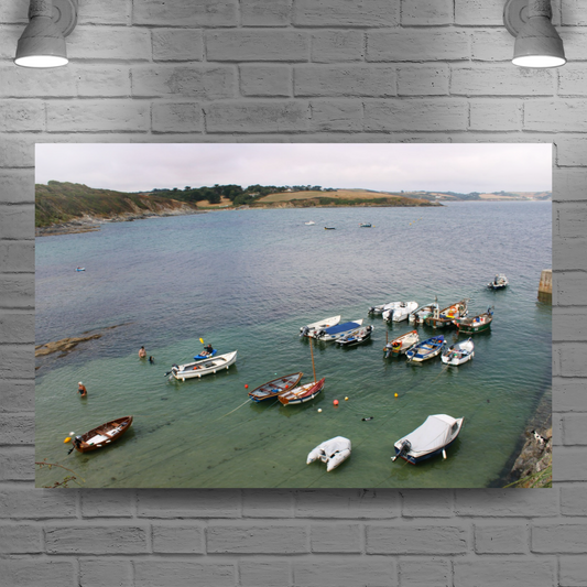 Giclee Mounted Wall Art Prints. Portscatho. Cornwall. England.