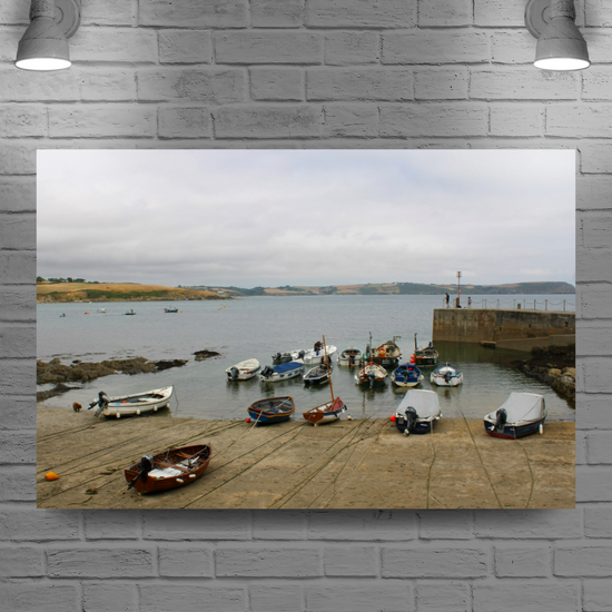 Giclee Mounted Wall Art Prints. Portscatho. Cornwall. England.