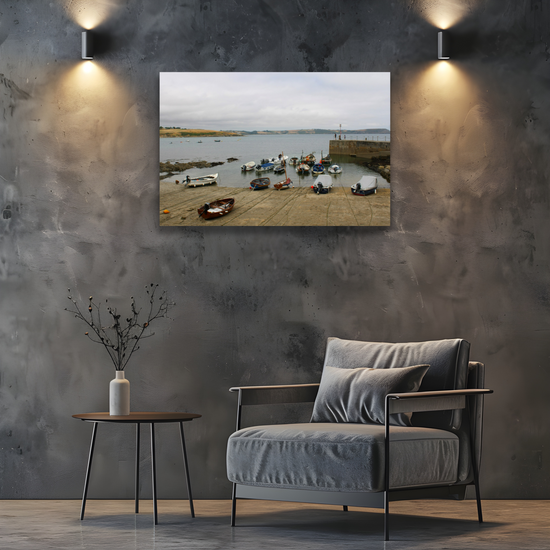Giclee Mounted Wall Art Prints. Portscatho. Cornwall. England.