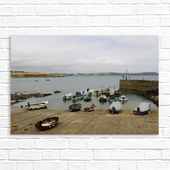 Giclee Mounted Wall Art Prints. Portscatho. Cornwall. England.