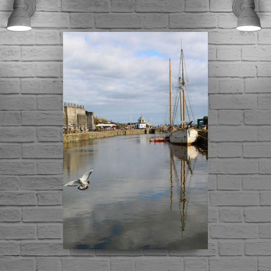 Giclee Mounted Wall Art Prints. Charlestown. Cornwall. England.