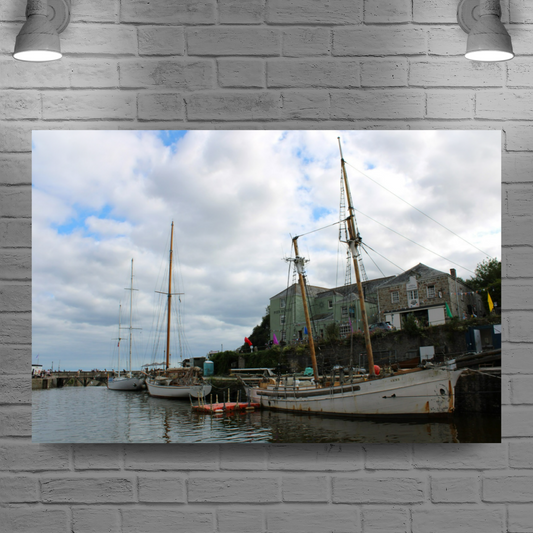 Giclee Mounted Wall Art Prints. Charlestown. Cornwall. England.