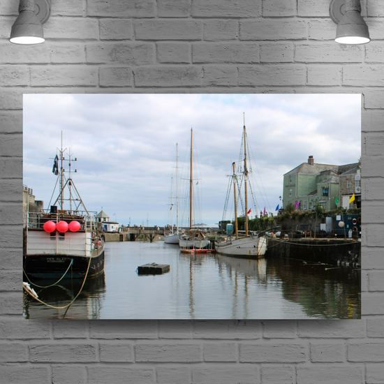 Giclee Mounted Wall Art Prints. Charlestown. Cornwall. England.
