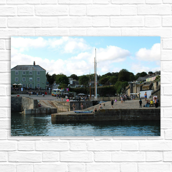 Giclee Mounted Wall Art Prints. Charlestown. Cornwall. England.