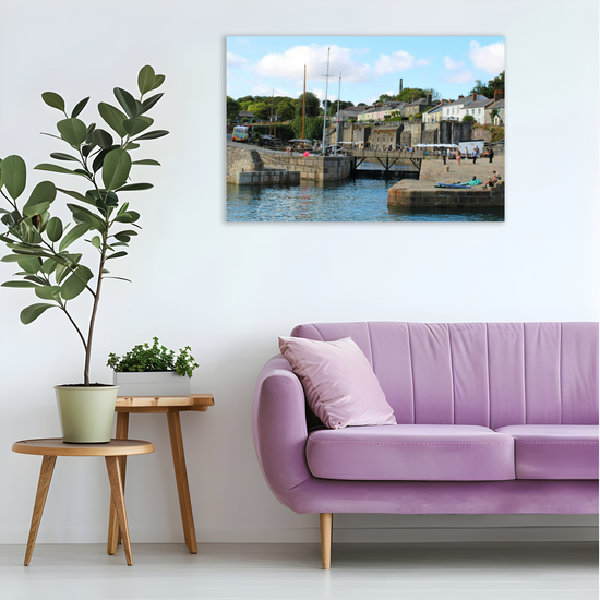 Giclee Mounted Wall Art Prints. Charlestown. Cornwall. England.