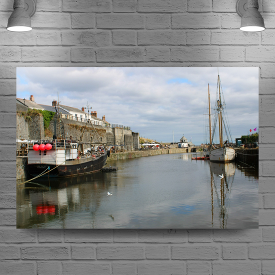 Giclee Mounted Wall Art Prints. Charlestown. Cornwall. England.