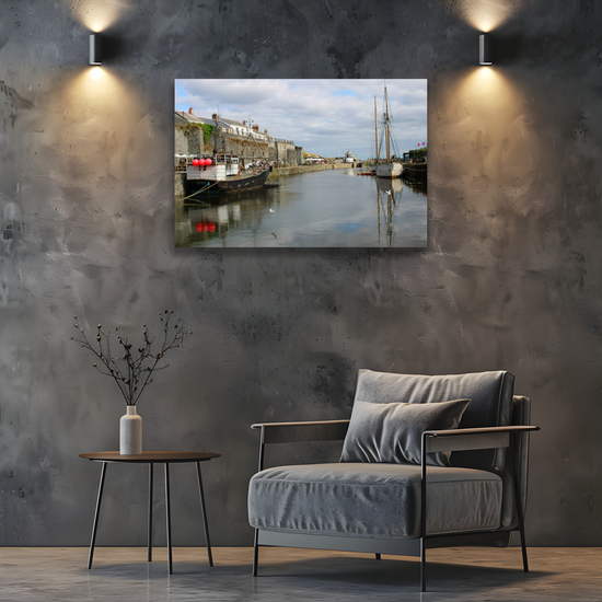 Giclee Mounted Wall Art Prints. Charlestown. Cornwall. England.