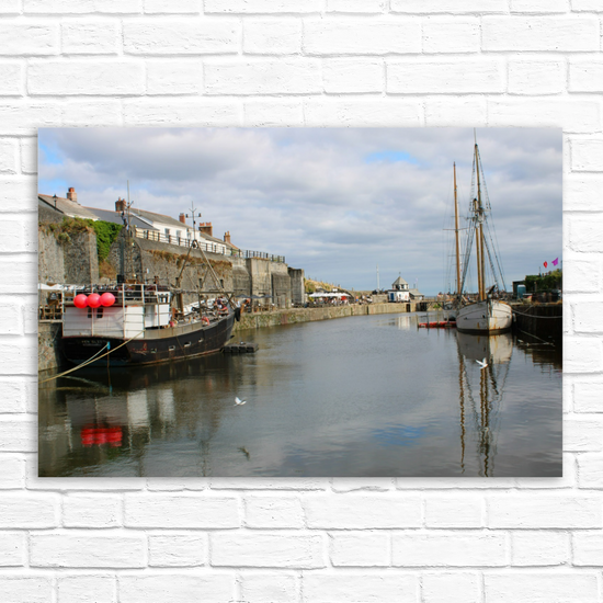 Giclee Mounted Wall Art Prints. Charlestown. Cornwall. England.