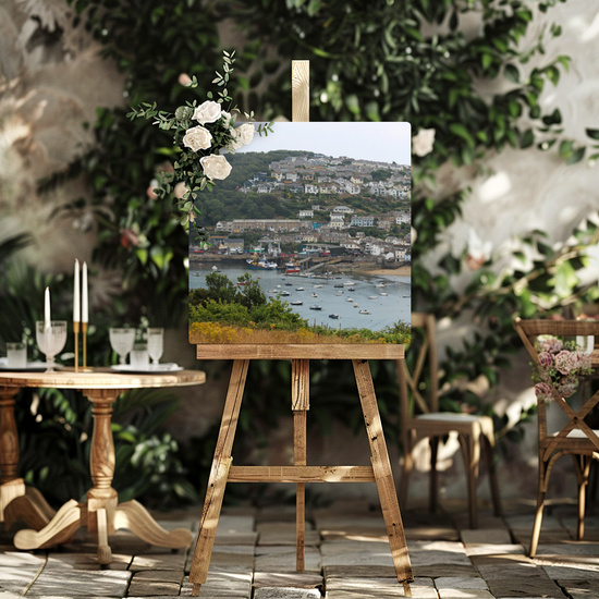 Metal Wall Art Prints. Polruan Aerial View From Fowey. Cornwall. England.