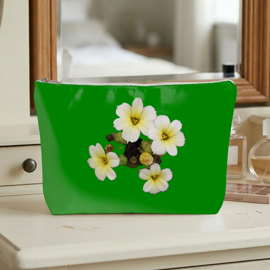 The Luxury Poly Linen Cosmetic Bag. Flowers & Nature.