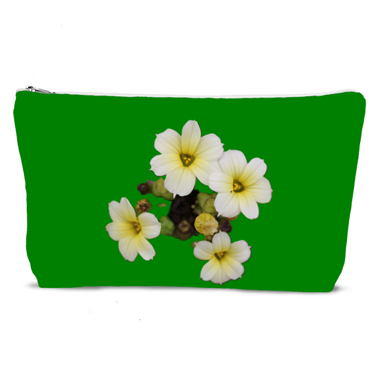 The Luxury Poly Linen Cosmetic Bag. Flowers & Nature.