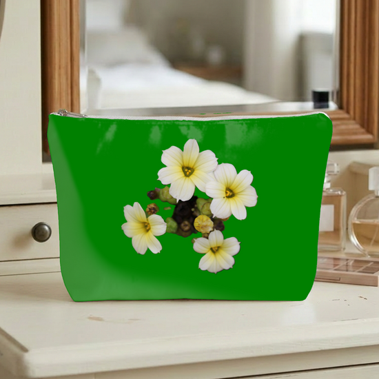 The Luxury Poly Linen Cosmetic Bag. Flowers & Nature.