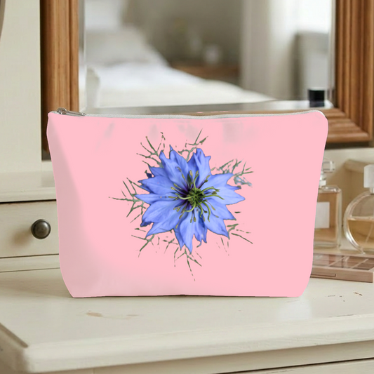 The Luxury Poly Linen Cosmetic Bag. Flowers & Nature.
