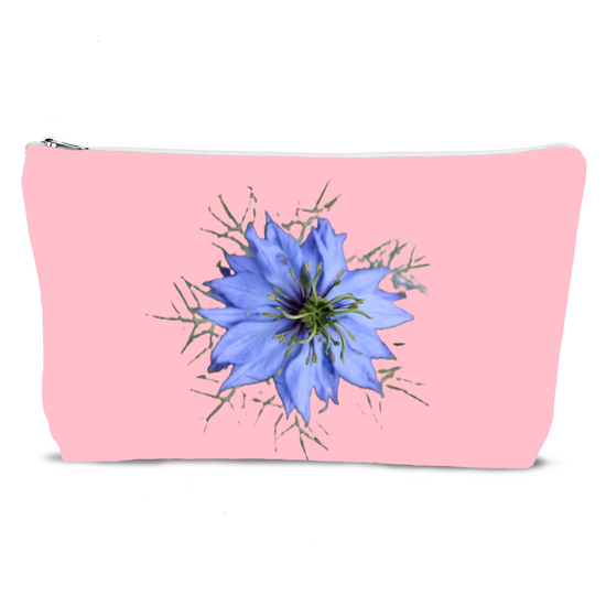 The Luxury Poly Linen Cosmetic Bag. Flowers & Nature.