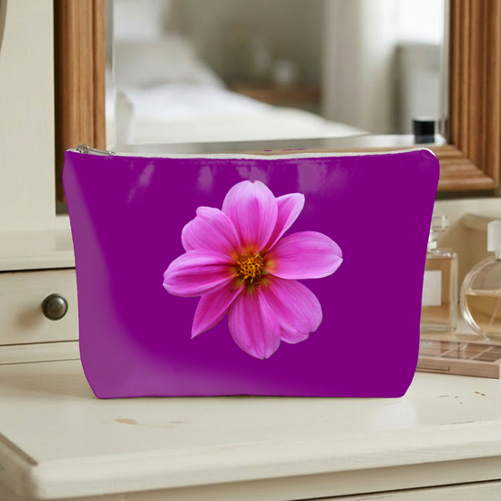 The Luxury Poly Linen Cosmetic Bag. Flowers & Nature.