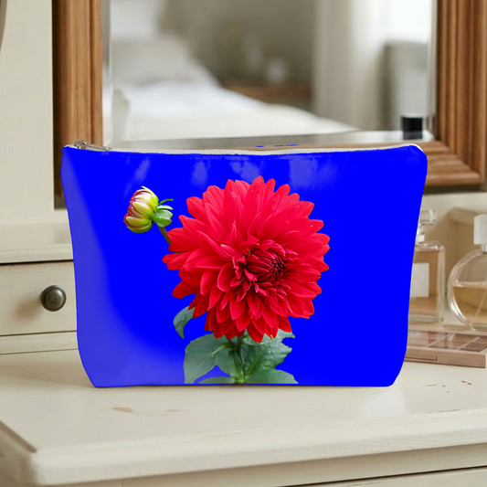 The Luxury Poly Linen Cosmetic Bag. Flowers & Nature.