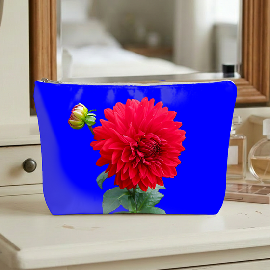 The Luxury Poly Linen Cosmetic Bag. Flowers & Nature.