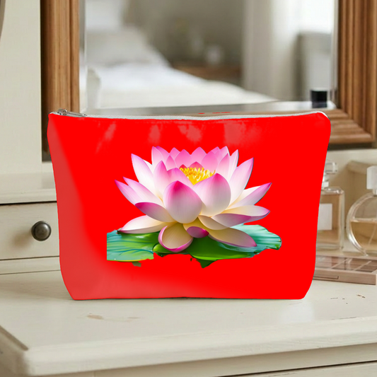 The Luxury Poly Linen Cosmetic Bag. Flowers & Nature.