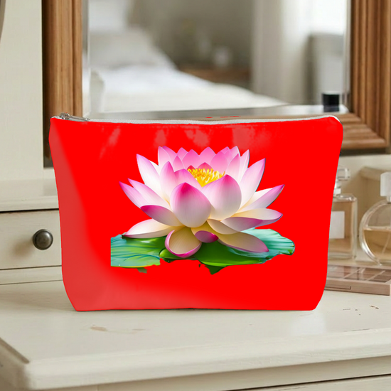 The Luxury Poly Linen Cosmetic Bag. Flowers & Nature.