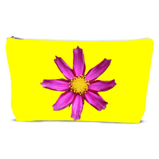 The Luxury  Poly Linen Cosmetic Bag. Flowers & Nature.