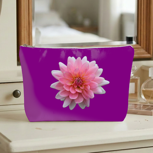 The Luxury Poly Linen Cosmetic Bag. Flowers & Nature.