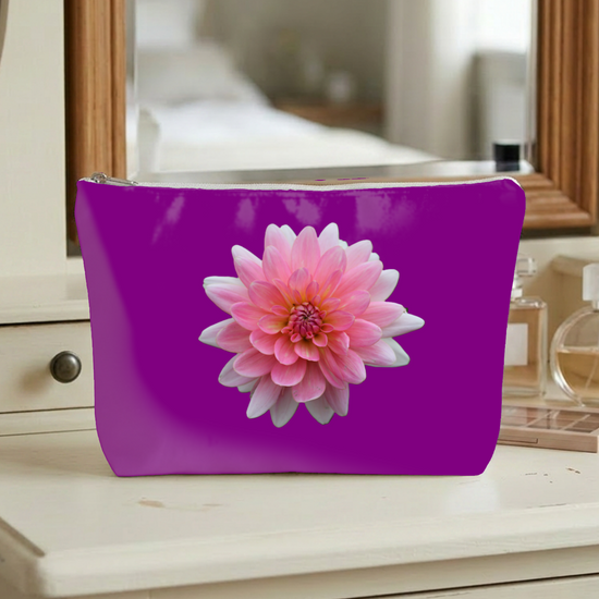 The Luxury Poly Linen Cosmetic Bag. Flowers & Nature.
