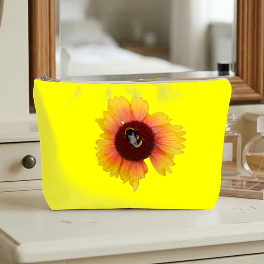 The Luxury Poly Linen Cosmetic Bag. Flowers & Nature.