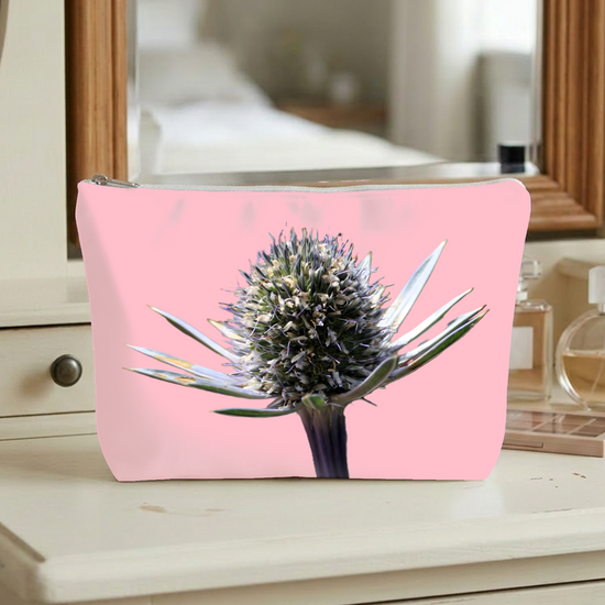 The Luxury Poly Linen Cosmetic Bag. Flowers & Nature.