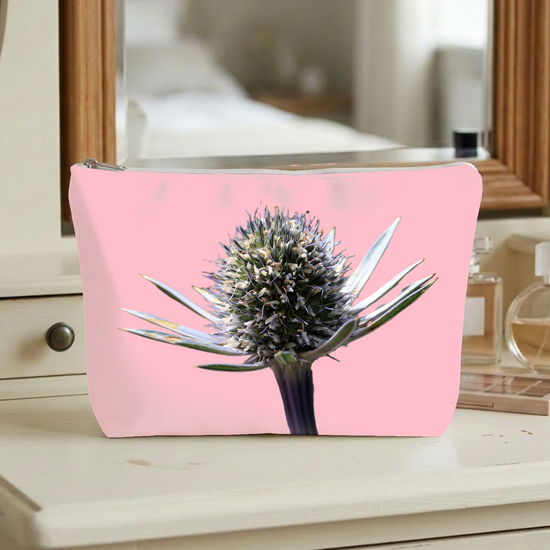 The Luxury Poly Linen Cosmetic Bag. Flowers & Nature.