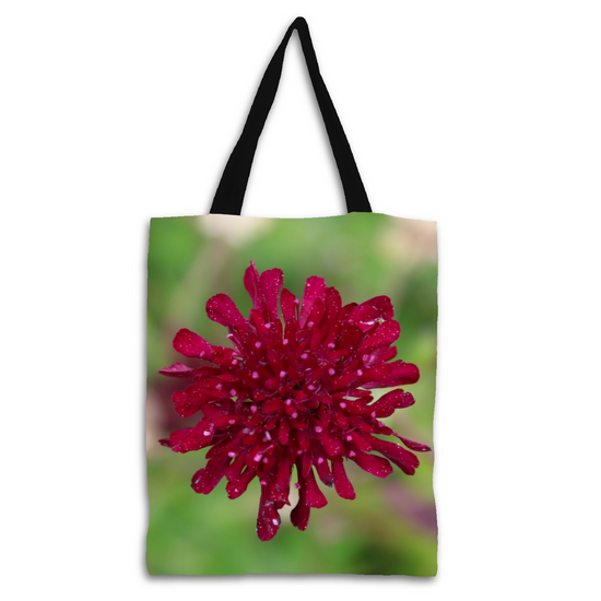 The Elegant All - Over Printed Poly Canvas Tote Bag. Flowers & Nature.