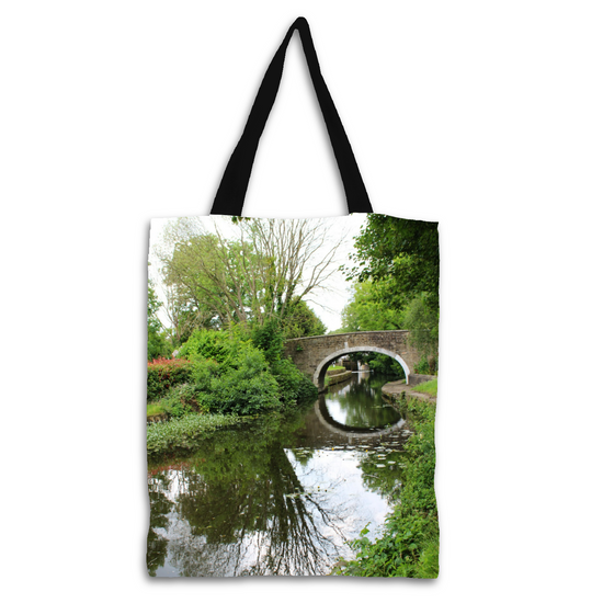 The Elegant All - Over Printed Poly Canvas Tote Bag. Flowers & Nature.