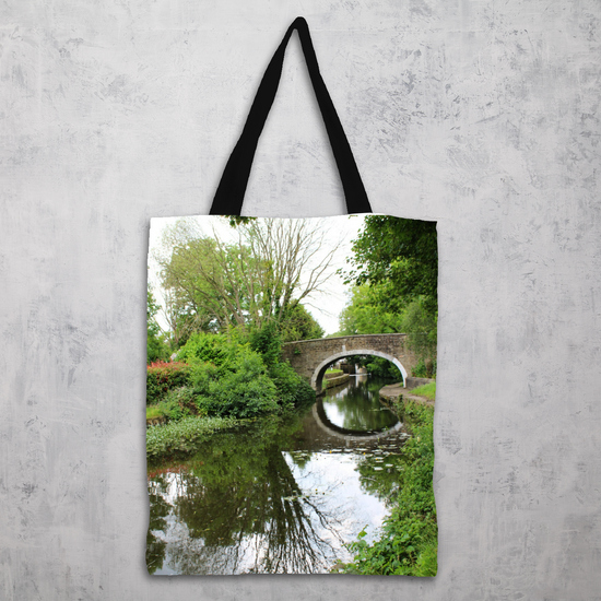 The Elegant All - Over Printed Poly Canvas Tote Bag. Flowers & Nature.