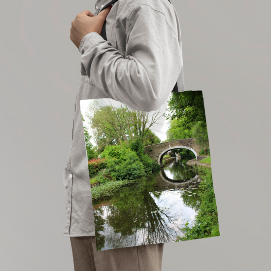 The Elegant All - Over Printed Poly Canvas Tote Bag. Flowers & Nature.