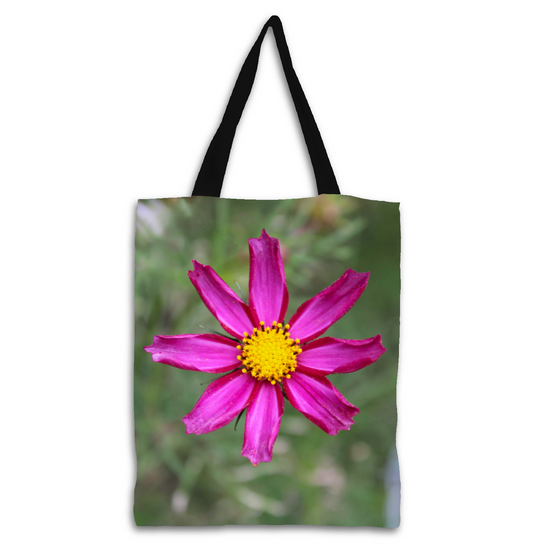 The Elegant All - Over Printed Poly Canvas Tote Bag. Flowers & Nature.