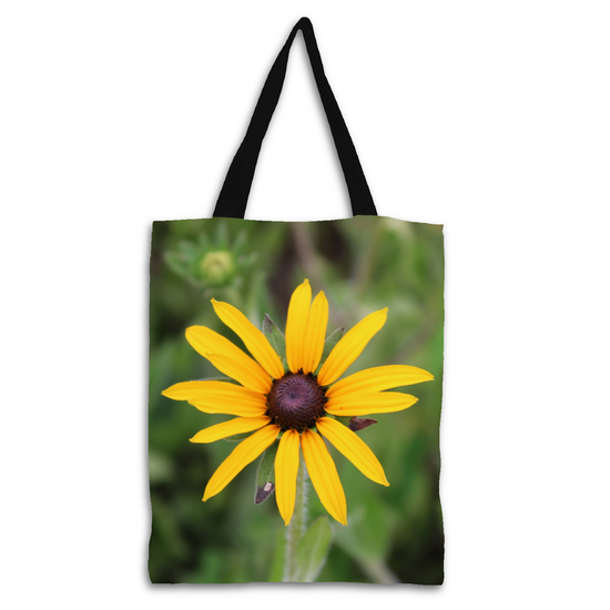 The Elegant All - Over Printed Poly Canvas Tote Bag. Flowers & Nature.