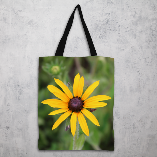 The Elegant All - Over Printed Poly Canvas Tote Bag. Flowers & Nature.