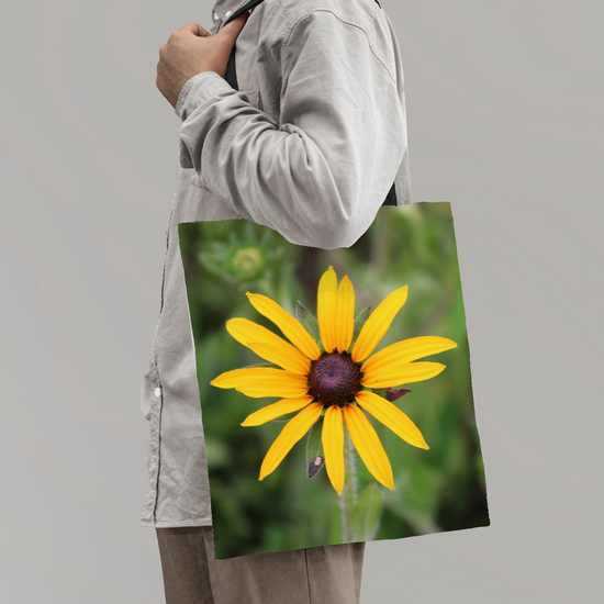 The Elegant All - Over Printed Poly Canvas Tote Bag. Flowers & Nature.