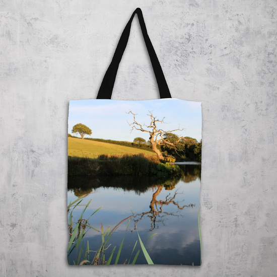 The Elegant All - Over Printed Poly Canvas Tote Bag. Flowers & Nature.